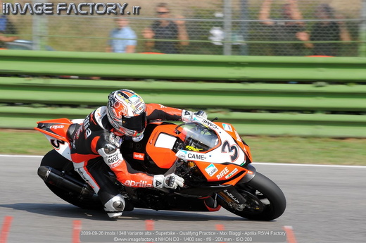 2009-09-26 Imola 1348 Variante alta - Superbike - Qualifyng Practice - Max Biaggi - Aprilia RSV4 Factory